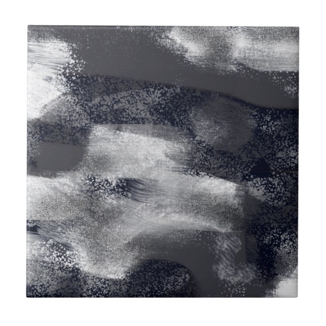 Abstrato preto e branco contemporâneo (Frente)