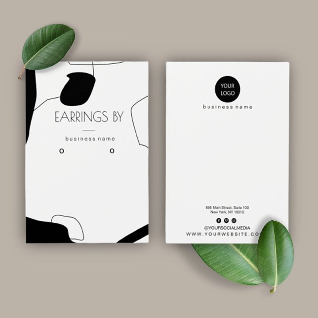 Abstrato preto e branco Design de placa de exibiçã (Criador carregado)