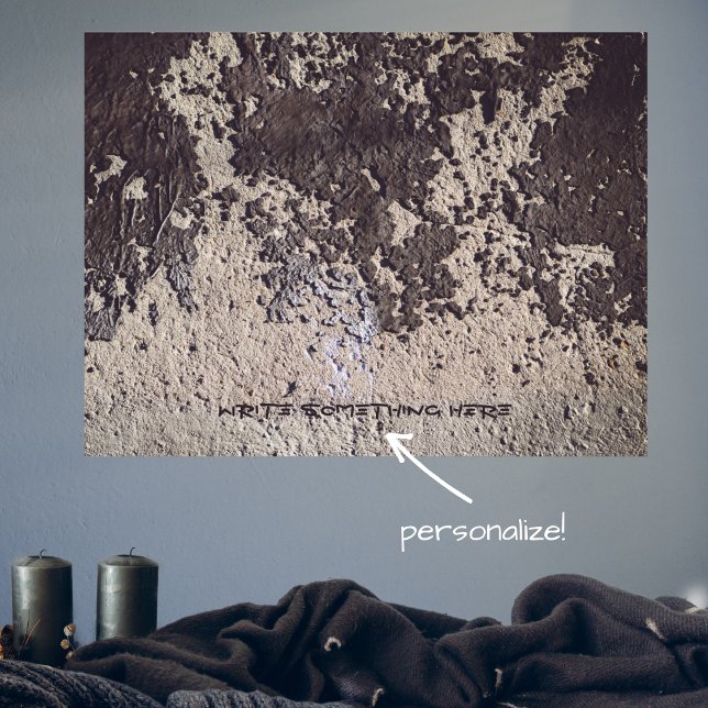 Abstrato preto e branco (parede rachada) poster (Criador carregado)