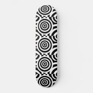 Abstrato preto e branco skate Deck
