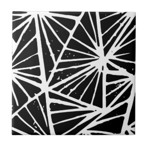 Abstrato preto e branco triângulos Lino Cortado