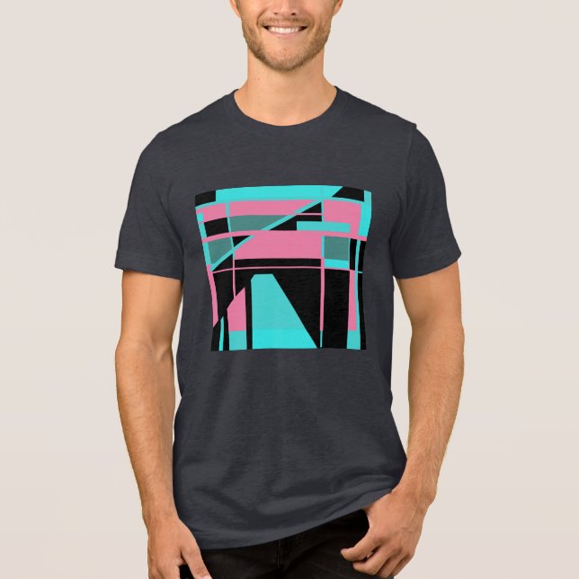 Abstrato preto rosa-rosa Design do labirinto (Frente)