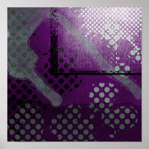 Abstrato Purple Metalge Canvas Impressão