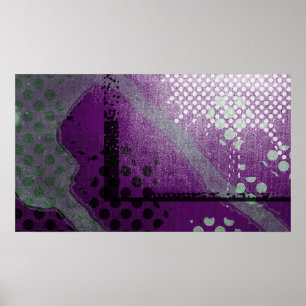 Abstrato Purple Metalge Poster