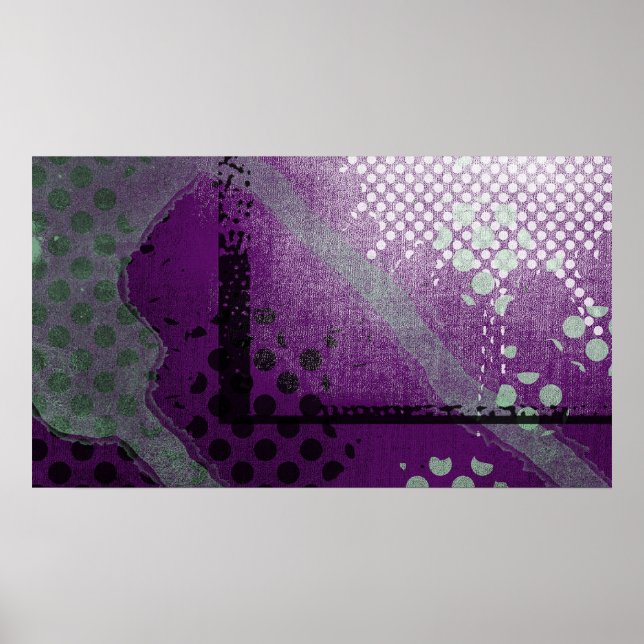 Abstrato Purple Metalge Poster (Frente)