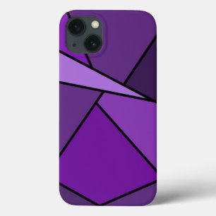 Abstrato Purple Polygons Bateria Case