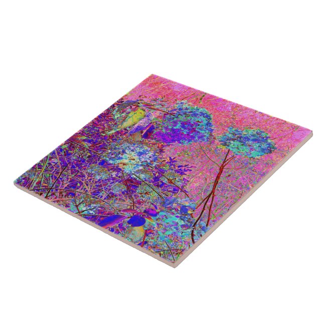 Abstrato púrpura e azul-hidrangea com magenta (Lateral)