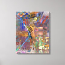 Abstrato - Quatro Olhos - Arte Canvas Retangular