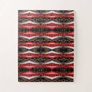 Abstrato quebra-cabeça Vermelho Branco Preto