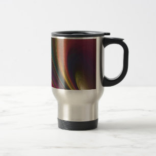 Abstrato Rainbow Aluminium Caneca de viagem