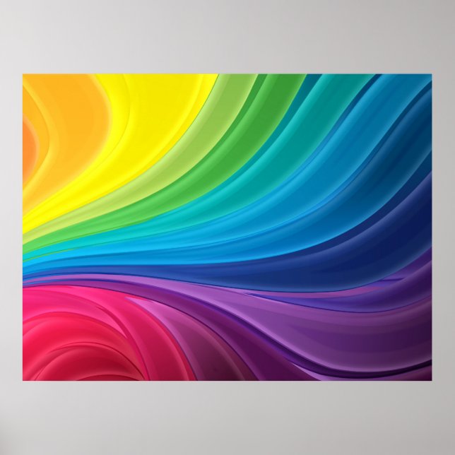 Abstrato Rainbow Poster (Frente)