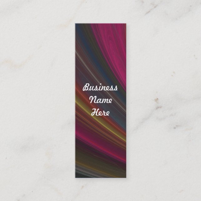 Abstrato Rainbow Swirl Cartões de visitas (Frente)