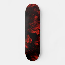 Abstrato Red and Black Skateboard Deck