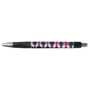 Abstrato Red Black Modern Caneta
