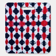 Abstrato Red Black Modern Seat Cushion