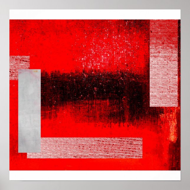 Abstrato retangente e Poster de Arte Quadrada Impr (Frente)