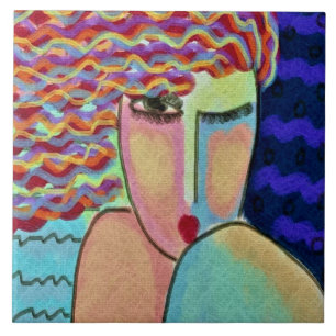 Abstrato Retrato de uma Mulher Selvagem