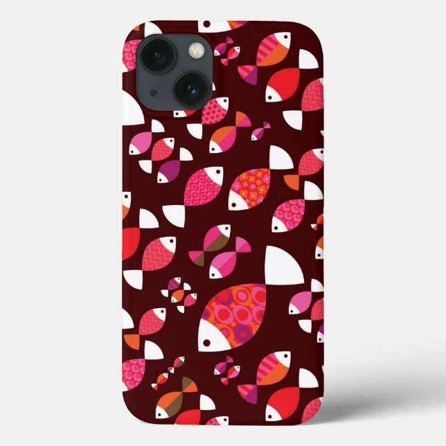Abstrato retro-peixe debaixo de água (Verso)