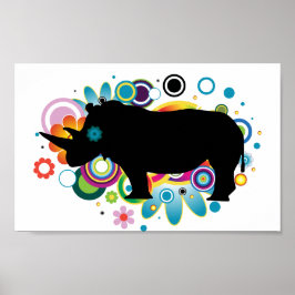 Abstrato Rhino Poster