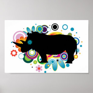 Abstrato Rhino Poster