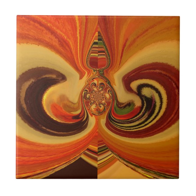 Abstrato, rodopia com o Teardrop Center Art Impres (Frente)