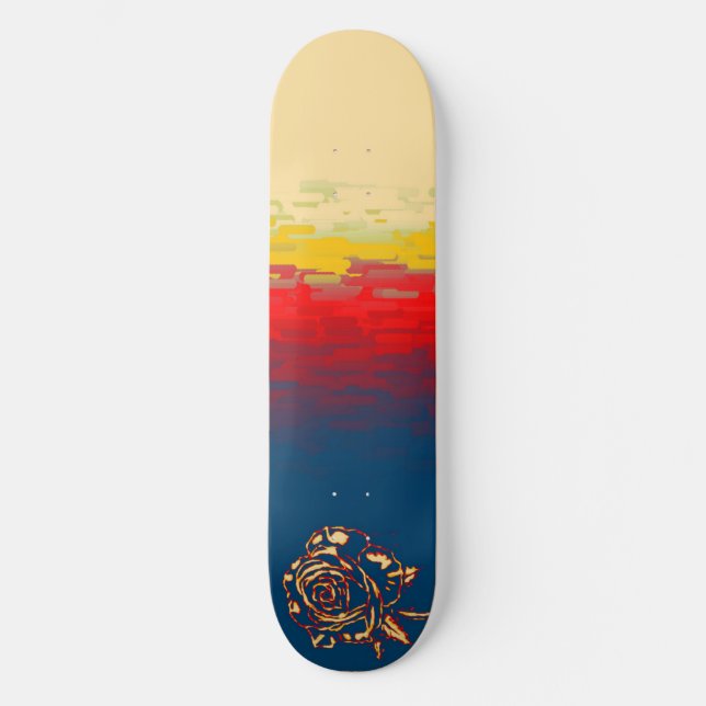 Abstrato Rosa de skate (Frente)