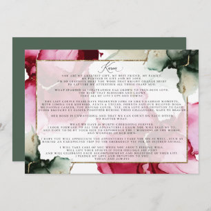 Abstrato Rosa do Sage Christine Vows Personalizado