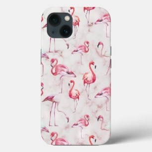 Abstrato Rosa Flamingos Watercolor Modern 