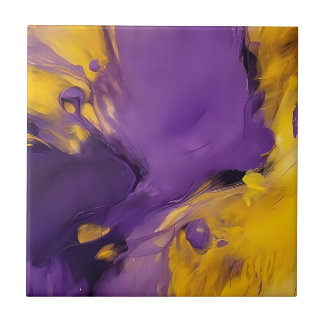 Abstrato Roxo e Dourado (Frente)