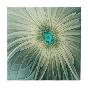 Abstrato Sage Green Fantasy Flor Arte Fractal