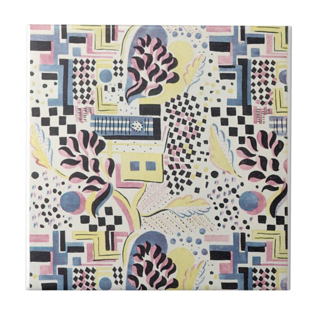 Abstrato selvagem no rosa e no azul (Frente)