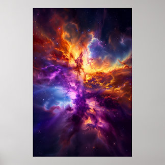 Abstrato Space Nebula Art Impressão