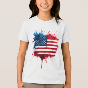 Abstrato Splash - Bandeira Americana