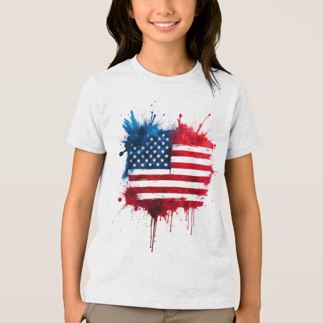 Abstrato Splash - Bandeira Americana (Frente)