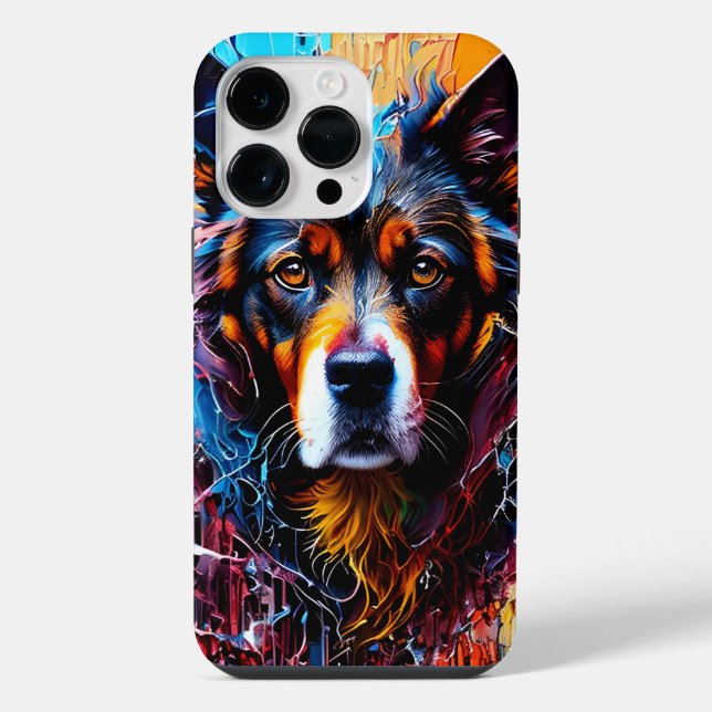 Abstrato splash color dog (Verso)