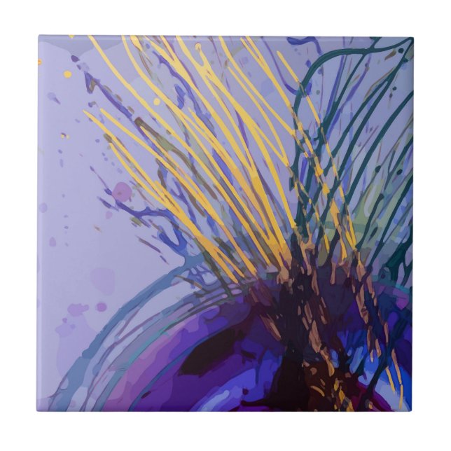 Abstrato Splatter Azulejo cerâmico (Frente)