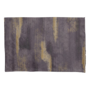 Abstrato Suave Matizes Profunda Plum e Dourado