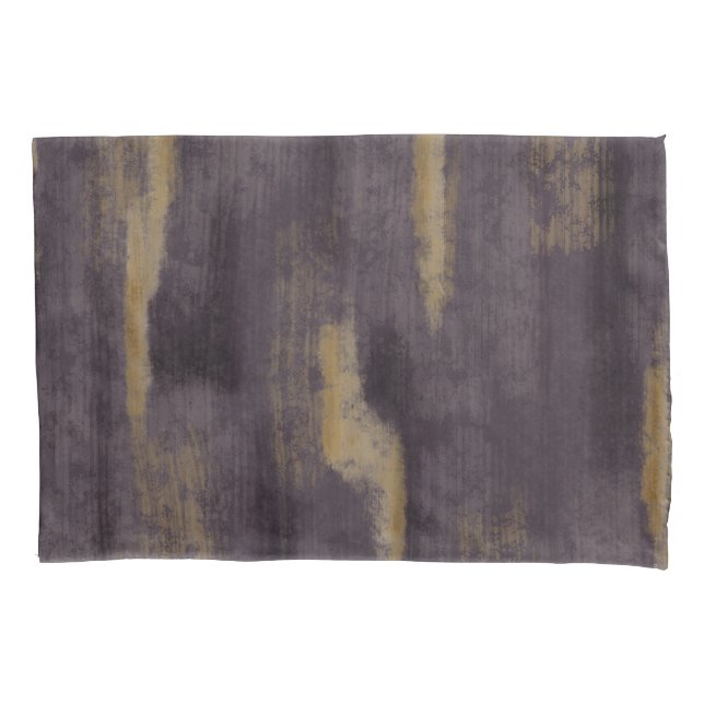 Abstrato Suave Matizes Profunda Plum e Dourado (Frente-Esquerda)