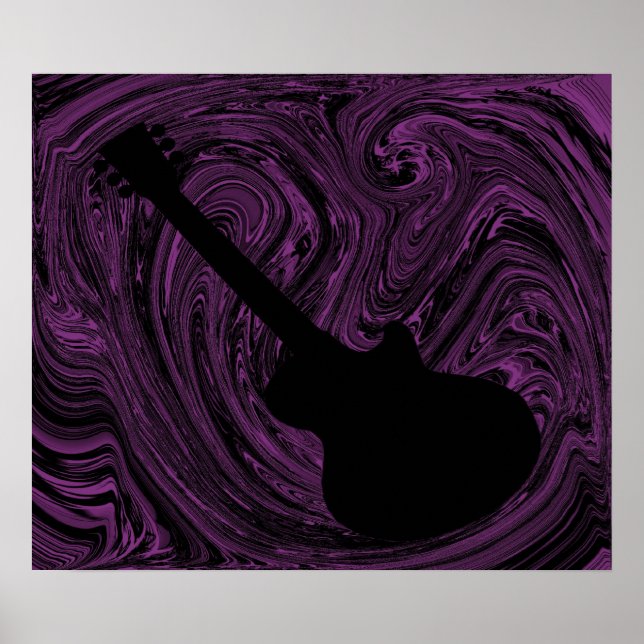 Abstrato suga Poster de violão, roxo (Frente)
