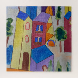 Abstrato Summer Village Quebra-cabeça