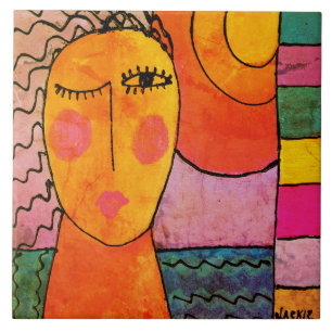 Abstrato Sunset Pintura de Mulher