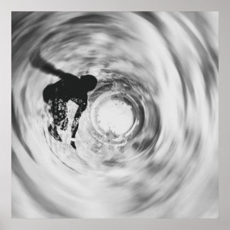 Abstrato Surfer Silhouette Poster