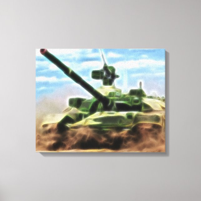 Abstrato T-72 Canvas Militar Soviética (Frente)