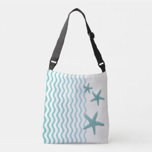 Abstrato Teal Seaside com Bolsa de Starfish