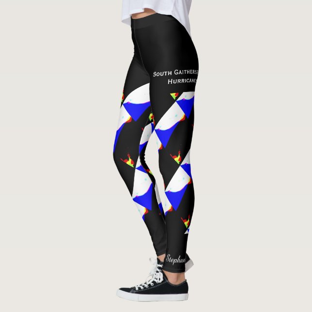 Abstrato Team/Club Leggings com Shorts Falso (Esquerda)