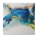Abstrato Terrain - Azul<br><div class="desc">Abstrato Terrain II de Sisa Jasper. Forma não identificável feita de azuis profundos,  verdes e cores de sotaque.</div>