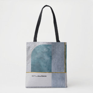 Abstrato Tote Bag moderno com Padrões geométricos