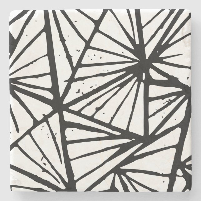 Abstrato triângulos Porta copos de pedra Impressão (Frente)