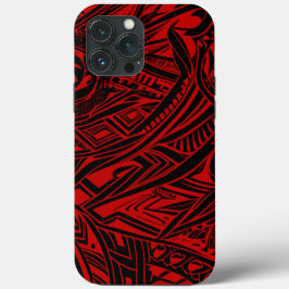 Abstrato Tribal Negro E Vermelho