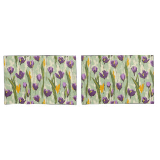 Abstrato Tulip Blooms no Fundo Verde da Casa da Mo